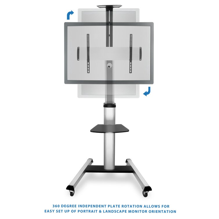 Mount-It Mobile TV Stand for Flat Screen TVs | Height Adjustable